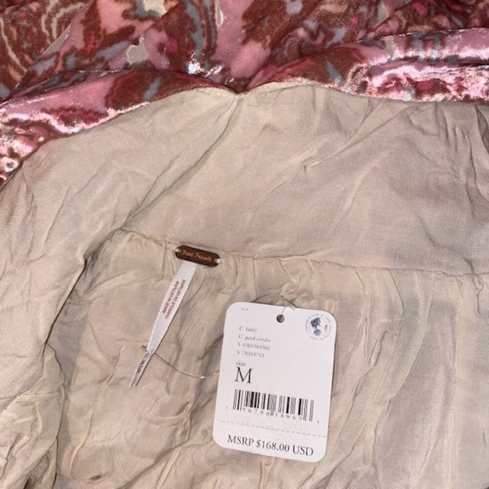 nwt Free People All The Time Velvet Mini Dress - Women's Size Medium - Picture 8 of 10